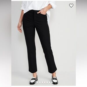 Old Navy High Rise Pixie Straight Black Pants NWT